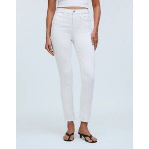 MADEWELL Stovepipe Jeans 29 Pure White Slim Straight Leg Premium Denim  B85